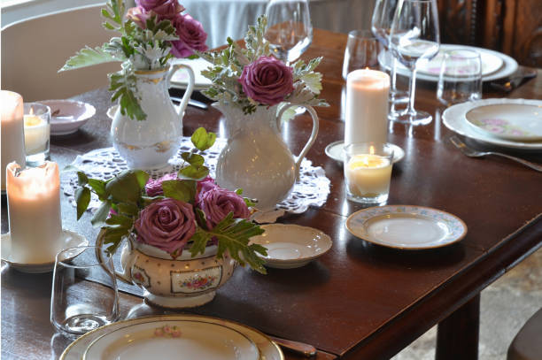 istock decorated restaurant table for party 1410419424