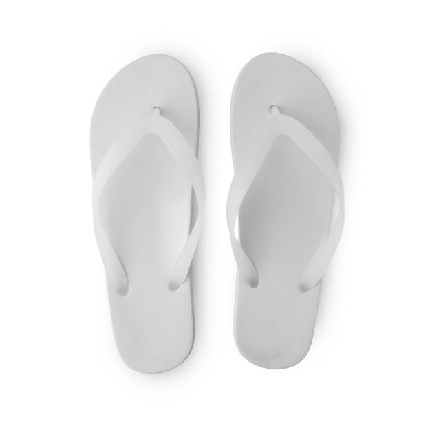istock White flip flop sandals mockup isolated on white background with clipping path 1410420202