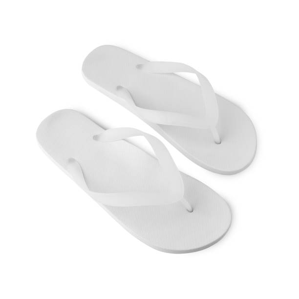 istock White flip flop sandals mockup isolated on white background with clipping path 1410420216