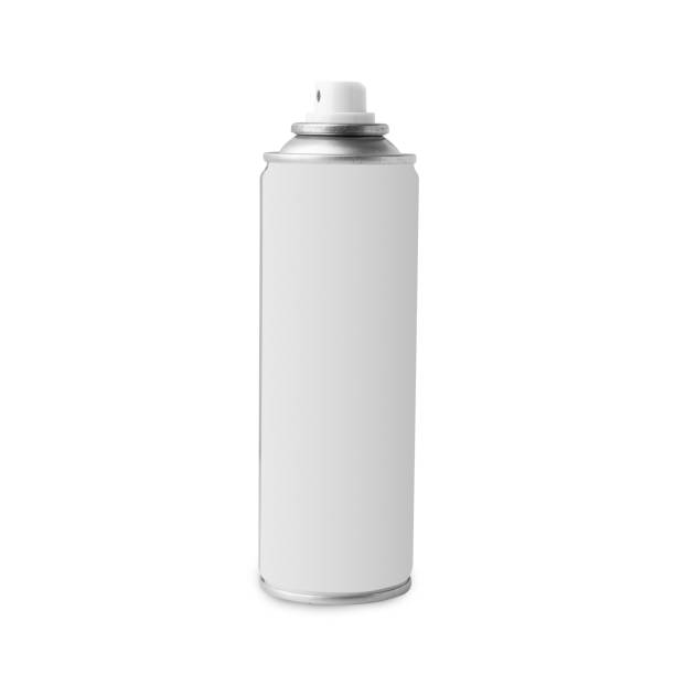 istock Spray can mockup isolated on white background with clipping path 1410420244