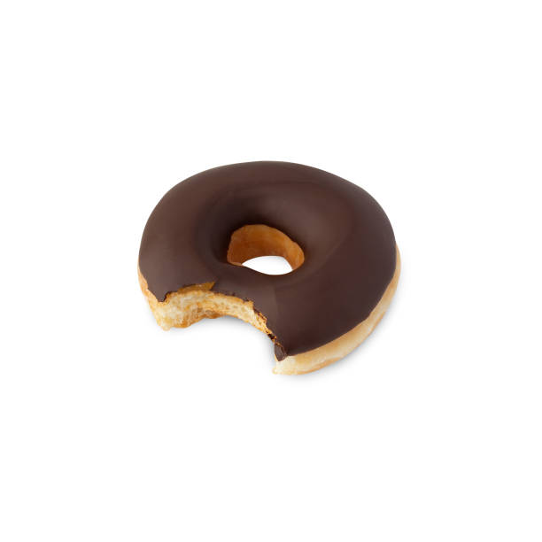 istock Chocolate donut isolated on white background with clipping path 1410420319