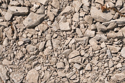 Close-up of flattened boulders during an overcast day.