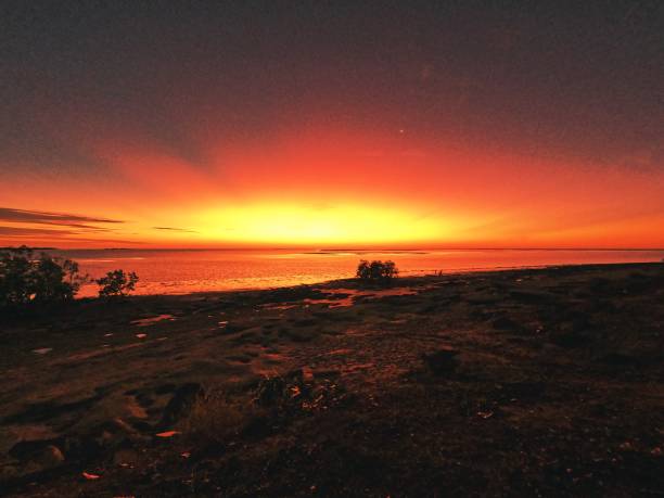 Karumba sunset stock photo
