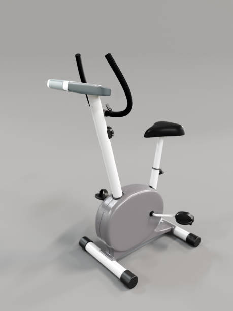 istock Stationery bike on light gray background 1410423962