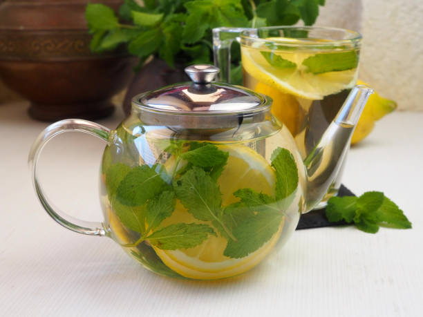 istock Mint tea with lemon. Tonic drink 1410428337
