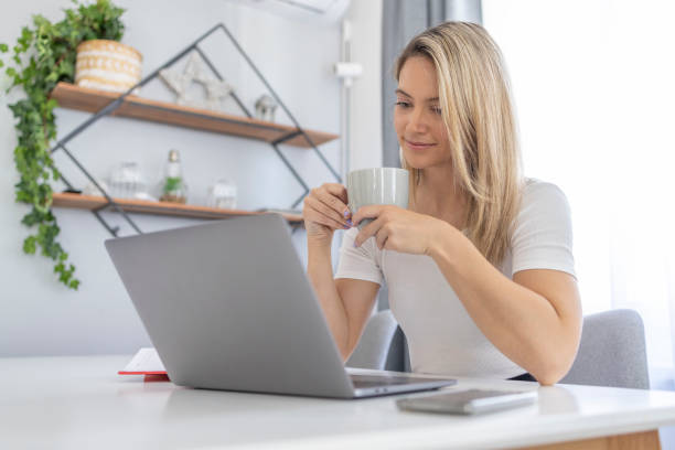istock Business woman on a coffee break 1410428551