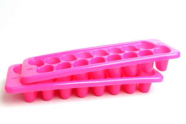 istock Plastic pink mold for ice. Refrigeration of drinks. 1410429280