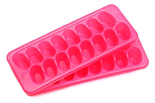 istock Plastic pink mold for ice. Refrigeration of drinks. 1410429379
