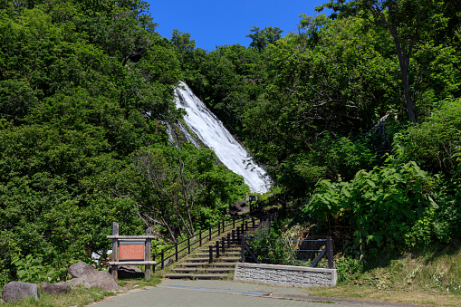 Waterfall of Oshinkoshin in summer