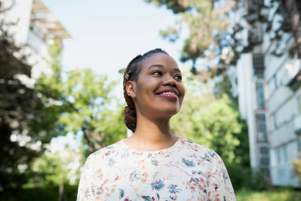 istock Portrait of a cheerful Afro student 1410439260