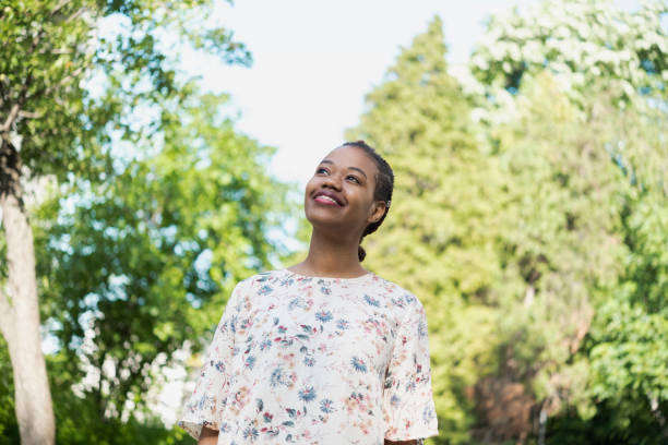 istock Portrait of a cheerful Afro student 1410439267