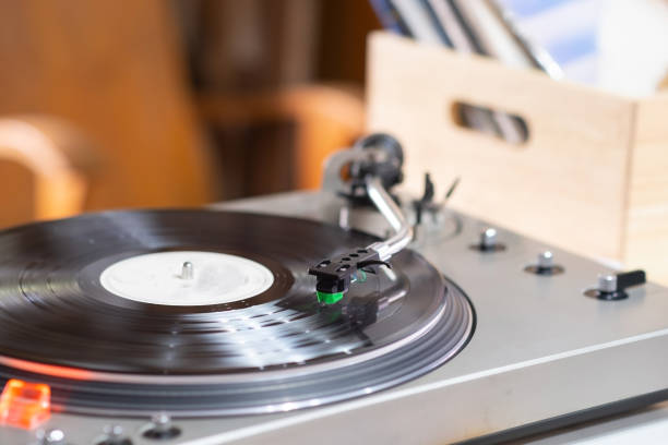 istock The Vinyl record player or turntable or vinyl record player on the table 1410441178