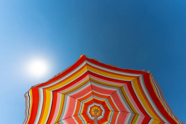 istock Parasol in front of a beautiful sky 1410450486