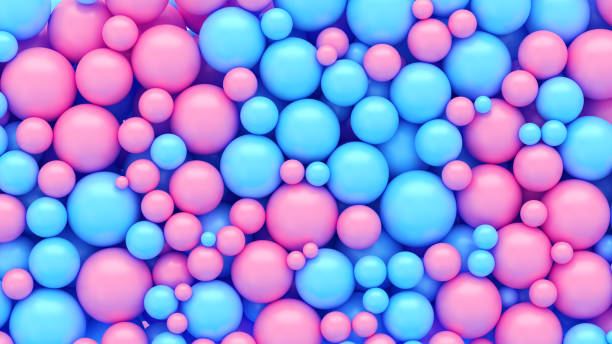 istock Multicolor sphere background. Abstract wallpaper with colorful balls. 3d illustration. 1410450679