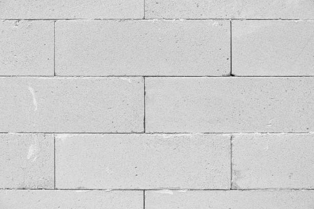 istock Background texture of white Lightweight Concrete block 1410452189