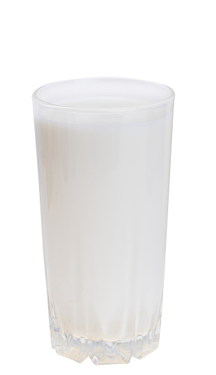 glass of milk isolated on white background