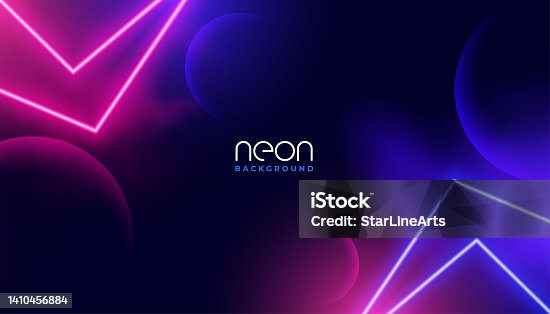 istock abstract geometric neon lights line 3d background 1410456884