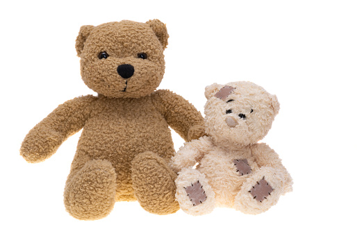 Stuffed toys-Teddy bear family.Love and togetherness concept