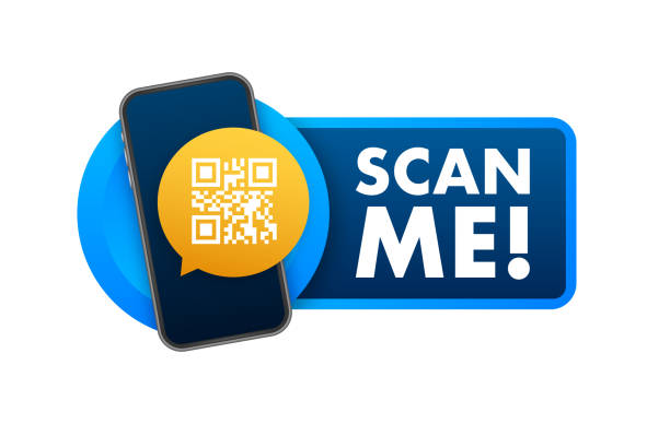 ilustraciones, imágenes clip art, dibujos animados e iconos de stock de código qr para smartphone. inscripción escanearme con el icono del teléfono inteligente. código qr para el pago. ilustración vectorial - medical scan