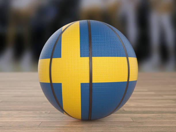 istock Basketball ball Sweden flag 1410458058