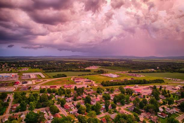istock Storm in the distance with  angry storm clouds 1410466245