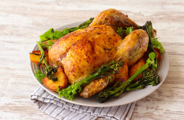 istock Baked chicken with potatoes 1410467353