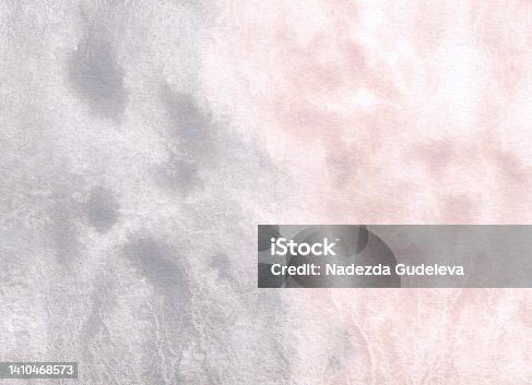 istock Watercolor abstract texture in pink and gray colors. Hand painted illustration. Neutral decorative art background. 1410468573