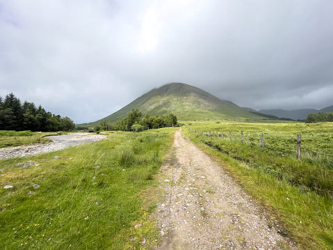 The West Highland Way trail in the Scottish highlands