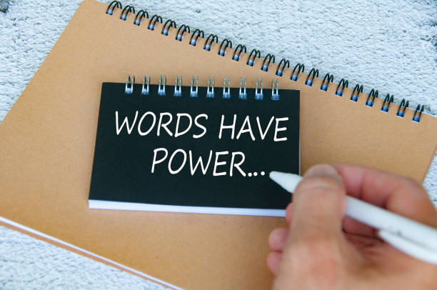 istock Words have power text on black notepad. Motivational concept. 1410474964