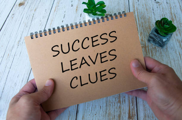 istock Success leaves clues text written on brown notepad. Motivational concept. 1410474967