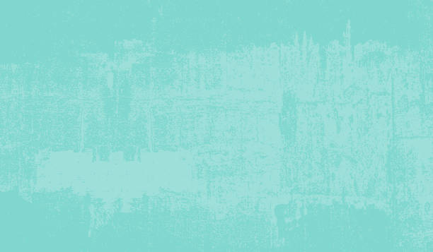 проблемный окрашенный цемент - turquoise wall textured backgrounds stock illustrations