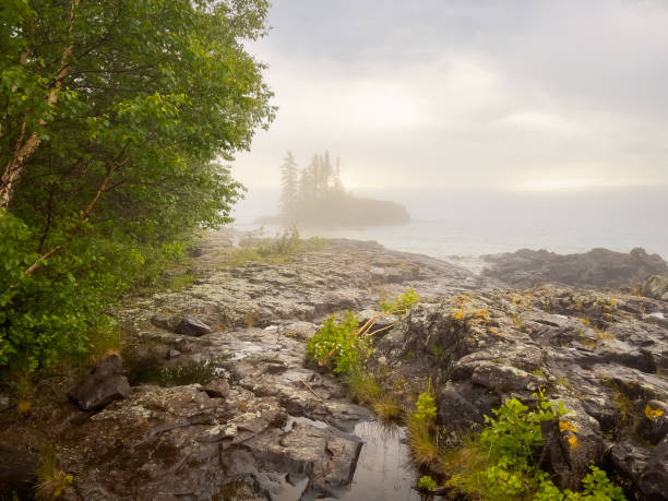 istock Foggy morning on the Minnesota Northshore 1410477895