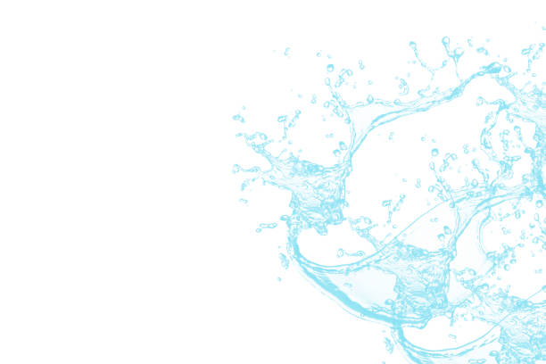 istock Blue water splash on a white background with copy space 1410482515