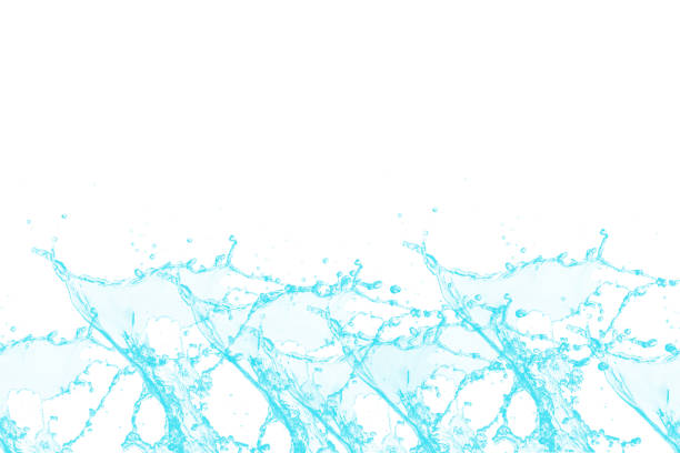 istock Blue water splash on a white background with copy space 1410482518