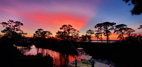 Summer sunset on Ono Island, Orange Beach, Alabama