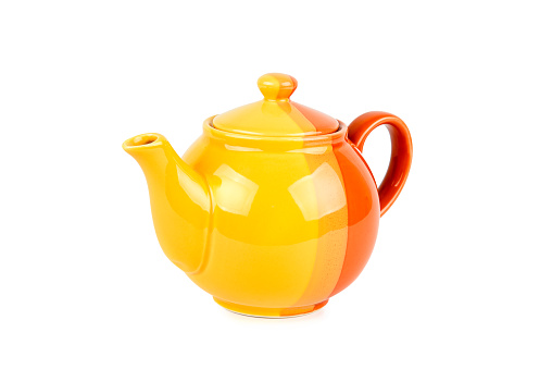 Tea pot isolated on white background.