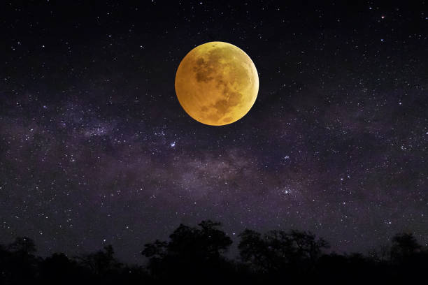 istock Full moon rising over the sky 1410490943