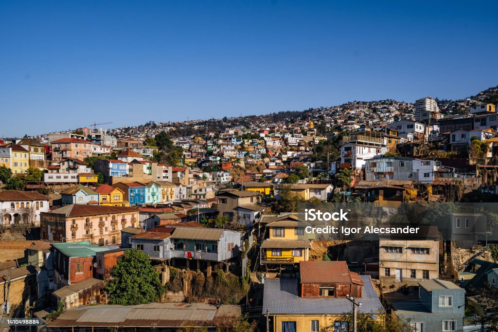Cerro Alegre, Valparaiso, Chile Chile Stock Photo