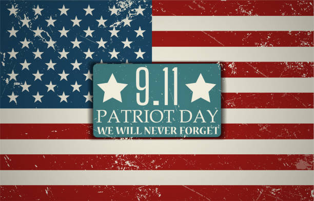 открытка в стиле бумажной огранки в честь даты 11 сентября. день патриота - number 11 stock illustrations