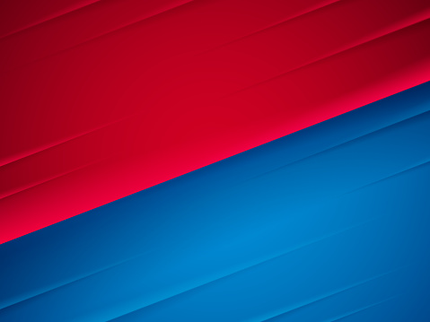 Red blue abstract angled background design.