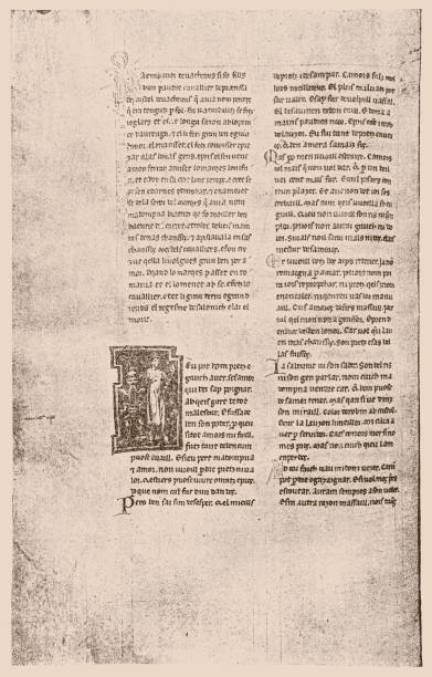 istock Page from the most important Provencal song manuscript 1410502582