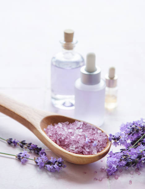 istock Aromatherapy lavender bath salt and massage oil 1410506235