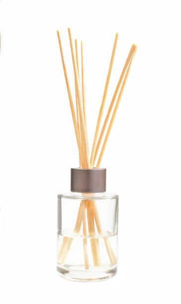 istock Reed air diffuser isolated on white background. Aromatic freshener sticks in bottle 1410507610