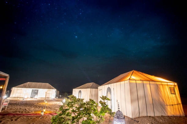 istock Merzouga Morocco    camp under the  stars by night. 1410508315