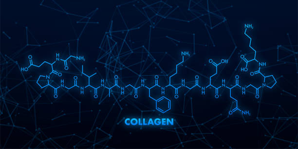 Gold collagen on transparent background. Beauty product. White background. Gold collagen on transparent background. Beauty product. White background chemical formula stock illustrations