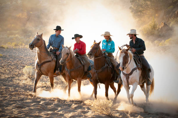 istock Four high desert horse riders 1410510852