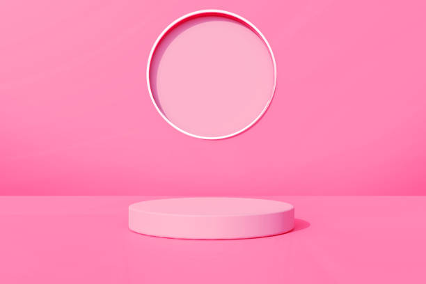 istock Fashion Podium 3D Rendered Free space backdrop in minimalist style. Modern stage background 1410514145