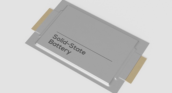 Solid State Battery for EV Electric Vehicle, new research and development batteries with solid electrolyte energy storage for automotive car industry, cathode