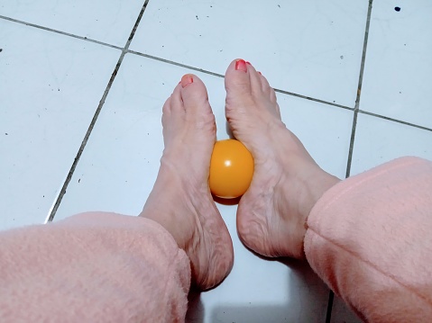 Foot and ball