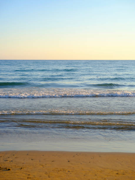 beautiful seascape in pastel colors